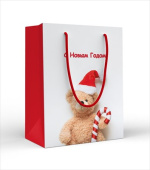 НГ Пакет бумажный M 18х23см С Новым годом!