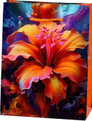 Пакет бумажный S 12х15см Волшебный цветочек