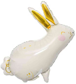 Шар фольга фигура Зайка Золотые ушки 33" 84смFL (упак)