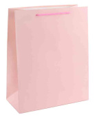Пакет бумажный L 26х32см Классика Розовый