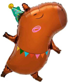 Шар фольга фигура Капибара на вечеринке 26" 66смFL