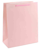Пакет бумажный M 18х23см Классика Розовый