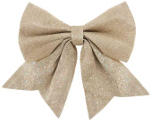 Декоративное украшение бант Праздничный Шампань с блестками 35х40см ВВ