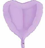 Шар фольга без рисунка 18"GR сердце Макарунс Светло-сиреневый