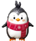 НГ Шар фольга фигура Пингвин 28" 72смAG (упак)