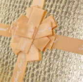 Коробка Прямоугольник 21х14х8см Эффектный подарок Золото Металлик ДБ