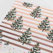 НГ Коробка квадрат 16х16х8см Зимние Елочки Металлик