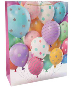 Пакет бумажный XXL 43х55см Множество шаров Дизайн №3