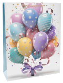 Пакет бумажный XXL 43х55см Множество шаров Дизайн №4