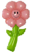 Шар фольга мини с клапаном Цветок Ромашка Розовый 17" 43смFL