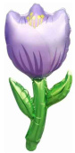 Шар фольга мини с клапаном Цветок Тюльпан Сиреневый 17" 43смFL