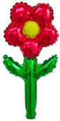 Шар фольга мини с клапаном Цветок Красный 17" 43смFL