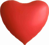 Шар фольга без рисунка 63"FL сердце Сатин Красный