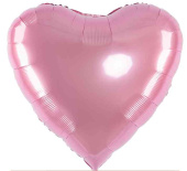 Шар фольга без рисунка 32"FL сердце пастель Розовый