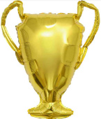 Шар фольга фигура Кубок Чемпиона Золото 33" 84смFL (упак)
