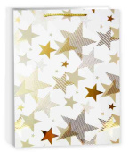 Пакет бумажный L 26х32см Мириады звезд Белый