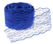 Лента декоративная 4,5х10м Широкое Кружево Королевский синий ВВ