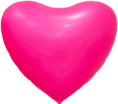 Шар фольга без рисунка 63"FL сердце Сатин Фуше