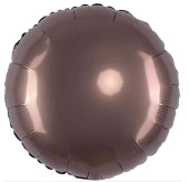 Шар фольга без рисунка 18"Fm круг Сатин Шоколад