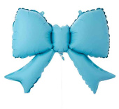 Шар фольга мини Бант голубой сатин 21" 53смВЗ