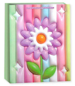 Пакет бумажный XL 31х41см Красочный цветок Дизайн №2