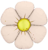 Шар фольга фигура Цветок Ромашка Светло-розовый 25" 64смFL