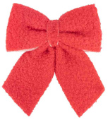 Декоративное украшение бант Праздничный велюр Красный 14х18см (уп2) ВВ