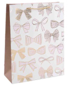 Пакет бумажный L 26х32см Бантики Дизайн №2