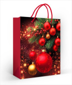 НГ Пакет бумажный M 18х23см Магия огней ИмП