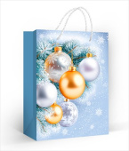 НГ Пакет бумажный MS 14х18см Морозное чудо ИмП