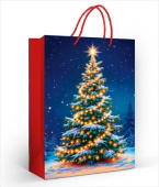 НГ Пакет бумажный ML 22х31см Ёлка МирП