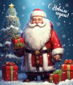 НГ Магнит виниловый С Новым годом! С новым счастьем! А8