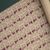 НГ Бумага лист 70х100см Новогодние медведи Симфония