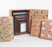 НГ Коробка прямоугольник 17х12х5см Новогодний микс